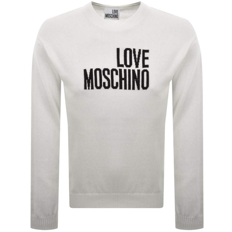 Moschino Knit Sweatshirt Off White | Mainline Menswear x